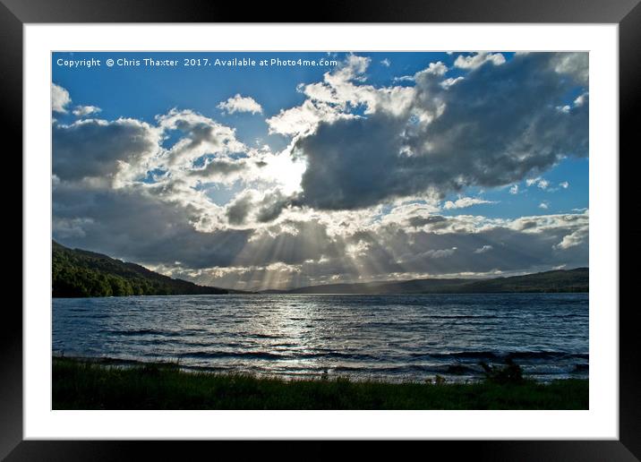 Evening Sunrays Framed Mounted Print by Chris Thaxter