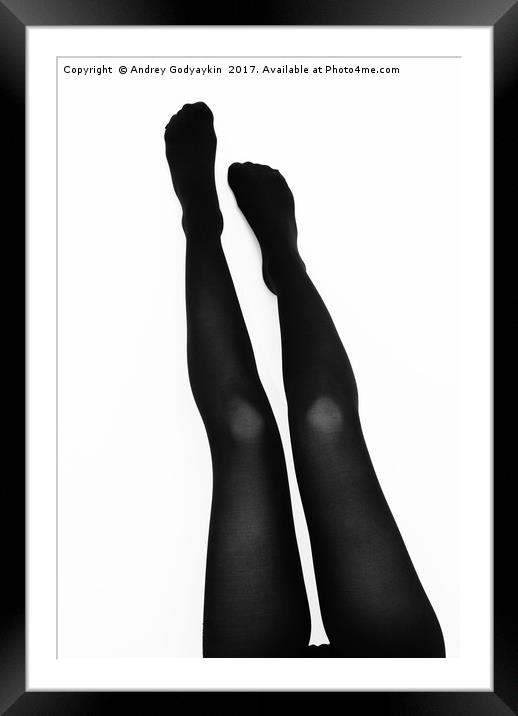 Black tights #6350 Framed Mounted Print by Andrey  Godyaykin
