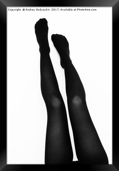 Black tights #6350 Framed Print by Andrey  Godyaykin