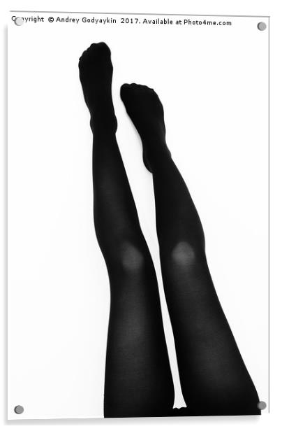 Black tights #6350 Acrylic by Andrey  Godyaykin