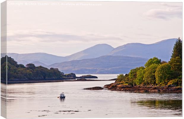 Looking to the Isle of Mull Canvas Print by Chris Thaxter