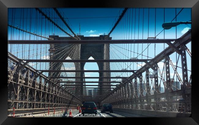 Brooklyn Bridge, NYC Framed Print by Massimo Lama