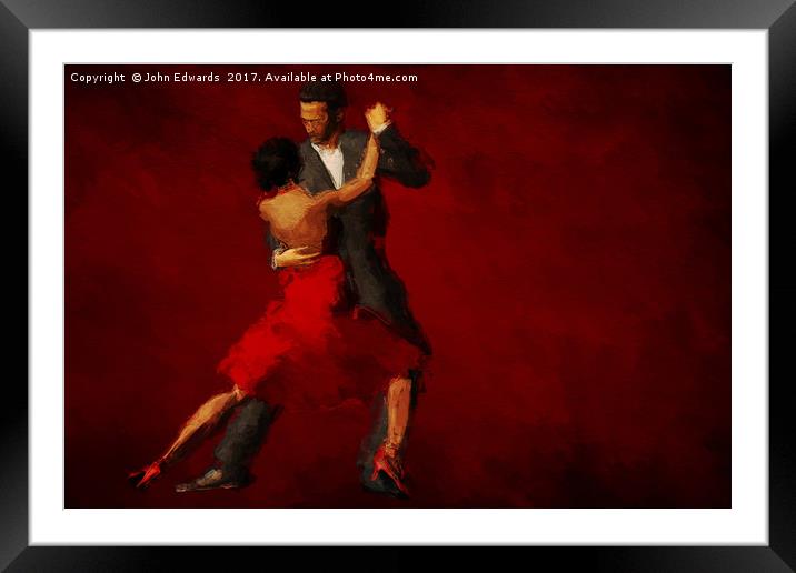 Tango Framed Mounted Print by John Edwards