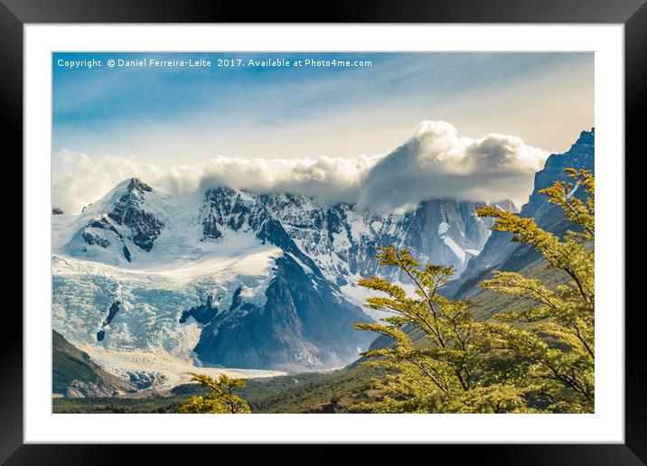 Snowy Andes Mountains, El Chalten Argentina Framed Mounted Print by Daniel Ferreira-Leite
