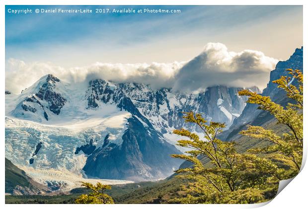 Snowy Andes Mountains, El Chalten Argentina Print by Daniel Ferreira-Leite