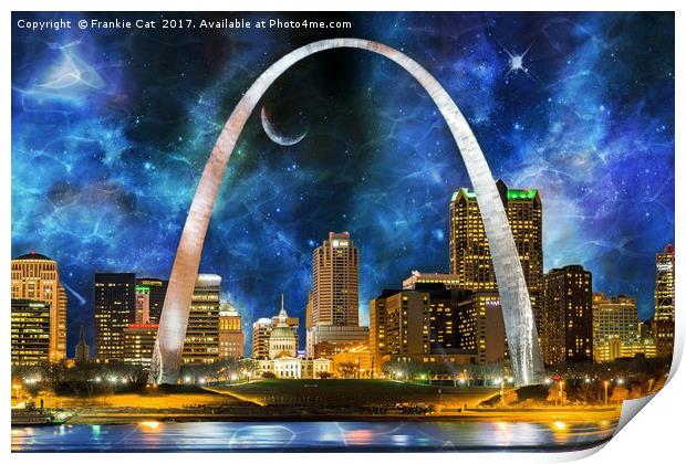Spacey St. Louis Skyline Print by Frankie Cat