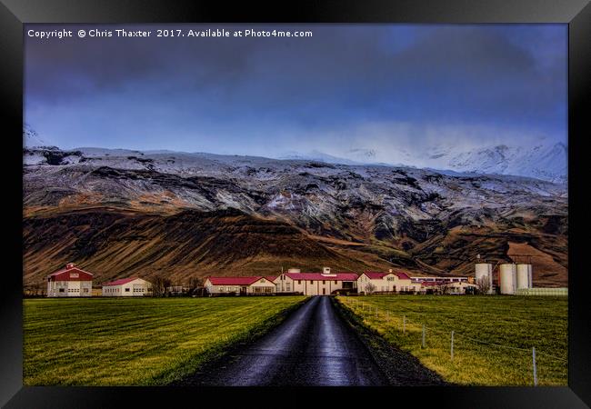 Eyjafjallajokull Volcano  Iceland Framed Print by Chris Thaxter