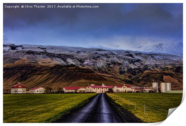 Eyjafjallajokull Volcano  Iceland Print by Chris Thaxter