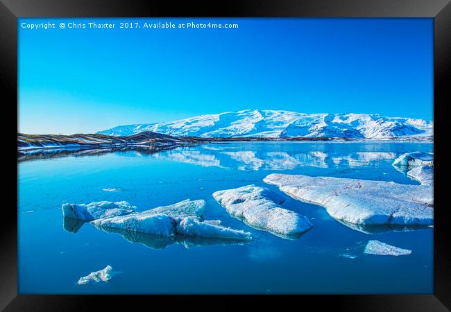 Ice lagoon Iceland Framed Print by Chris Thaxter