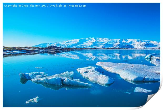 Ice lagoon Iceland Print by Chris Thaxter