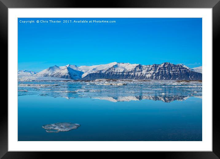 Ice lagoon 2 Iceland Framed Mounted Print by Chris Thaxter