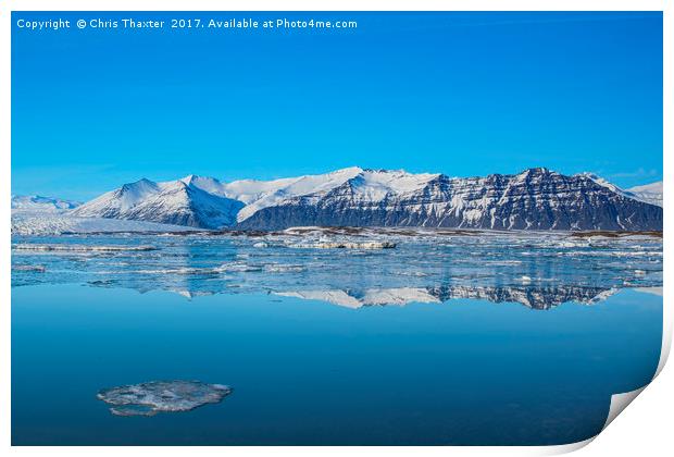 Ice lagoon 2 Iceland Print by Chris Thaxter