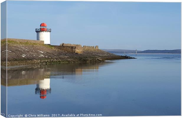 Reflected Lighthouse Canvas Print by Chris Williams