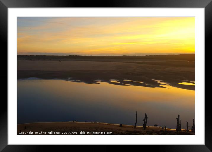 Sunset from the Pier Framed Mounted Print by Chris Williams