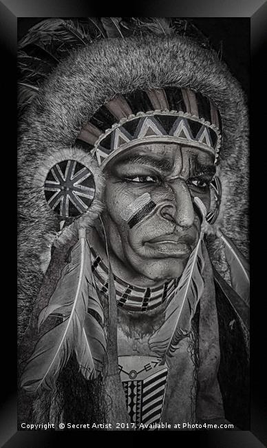 The Lonely Chief Framed Print by Secret Artist