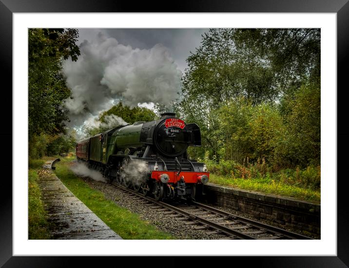 Flying Scotsman passing through Stubbins Framed Mounted Print by David Oxtaby  ARPS