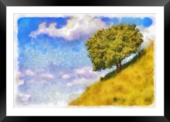 The tree on the hill Framed Mounted Print by Michael Goyberg