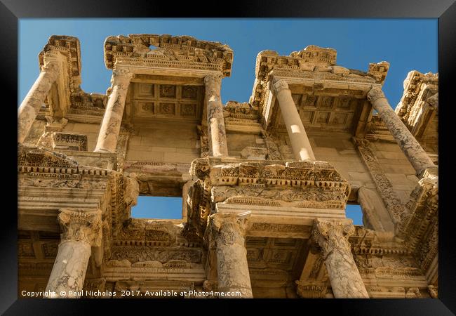 Library of Celsus in Ephesus Framed Print by Paul Nicholas