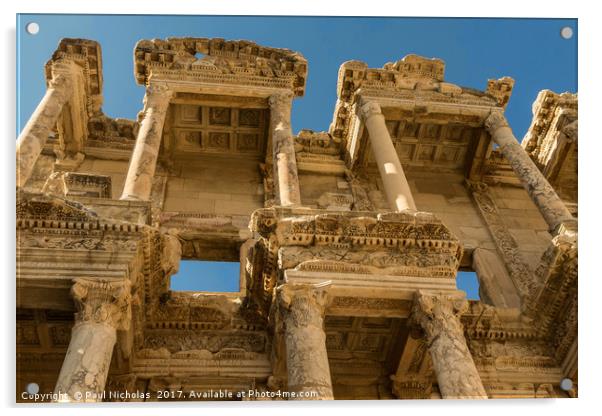 Library of Celsus in Ephesus Acrylic by Paul Nicholas