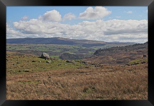 View of Snowdonia from Cwmorthin Framed Print by John Mitchell