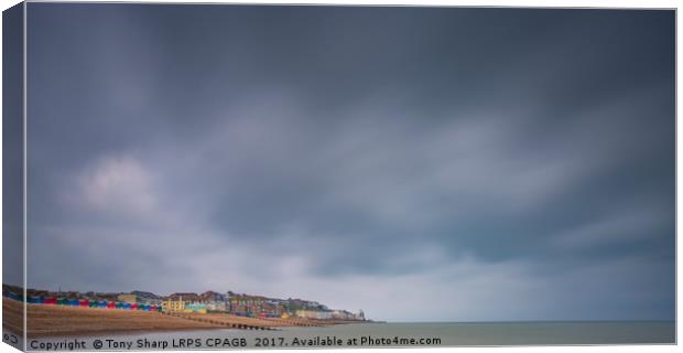 HASTINGS VIEWED FROM AFAR Canvas Print by Tony Sharp LRPS CPAGB