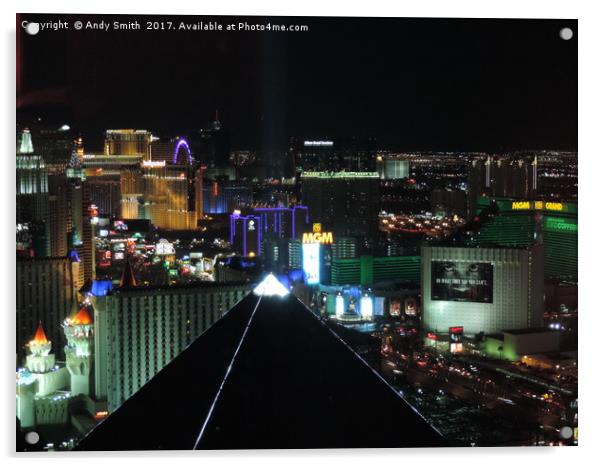 Las Vegas Night Scene           Acrylic by Andy Smith