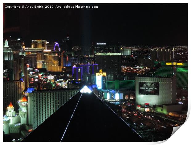 Las Vegas Night Scene           Print by Andy Smith