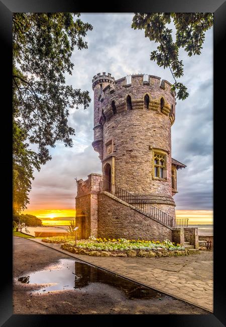 Appley Tower Sunset Ryde Isle Of Wight Framed Print by Wight Landscapes