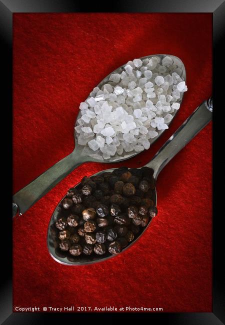 Peppercorns and Rocksalt Framed Print by Tracy Hall