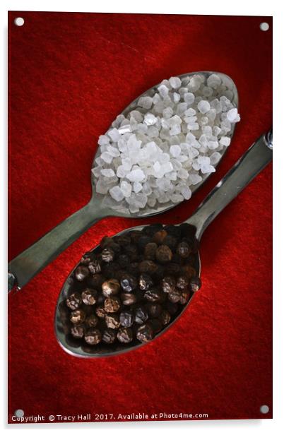 Peppercorns and Rocksalt Acrylic by Tracy Hall