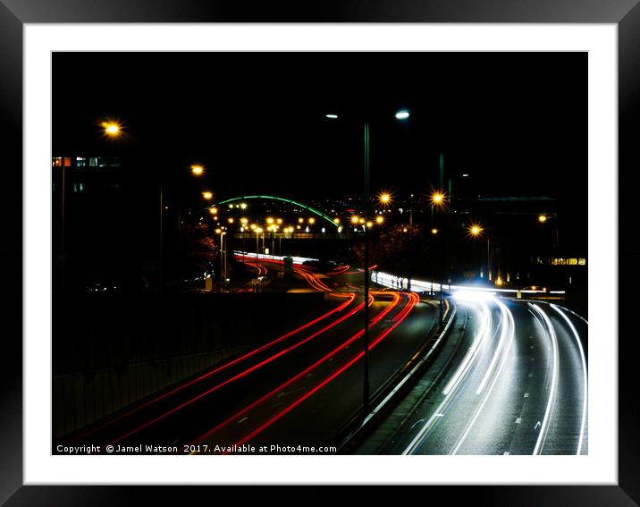 Nottingham Light Bridge Framed Mounted Print by Jamel Watson