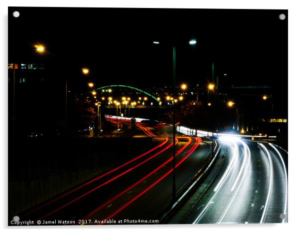 Nottingham Light Bridge Acrylic by Jamel Watson