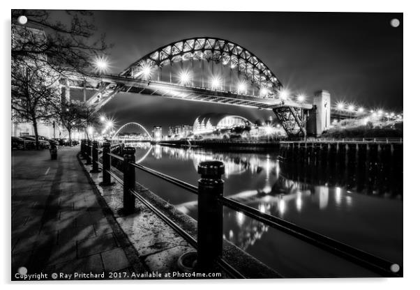 Newcastle Quayside Acrylic by Ray Pritchard
