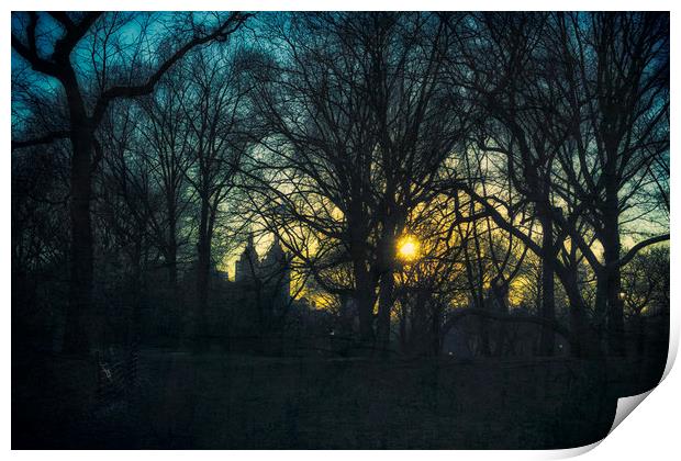 Central Park Blue Hour Print by Marianne Campolongo