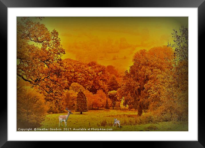 View Across the Park. Framed Mounted Print by Heather Goodwin