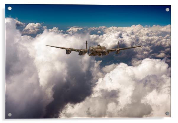 Avro Lancaster LM227 above clouds Acrylic by Gary Eason