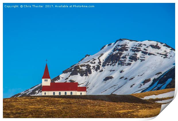 Vik Church Iceland Print by Chris Thaxter