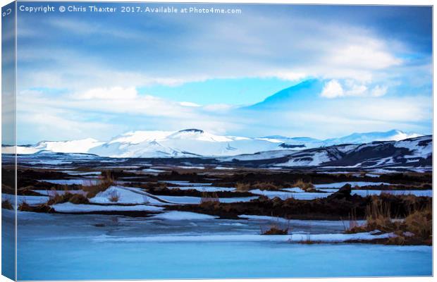 Hekla Volcano Iceland. Canvas Print by Chris Thaxter