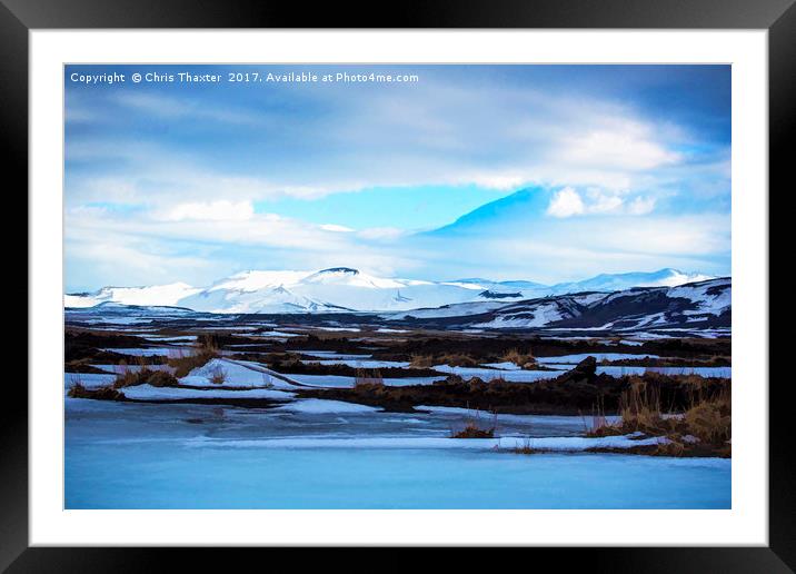 Hekla Volcano Iceland. Framed Mounted Print by Chris Thaxter