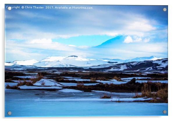 Hekla Volcano Iceland. Acrylic by Chris Thaxter