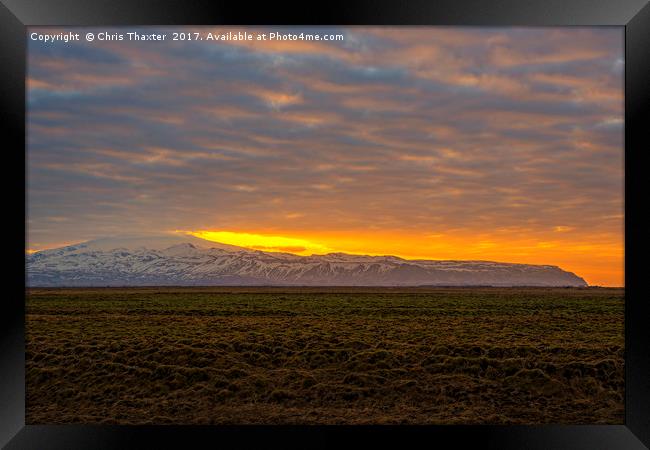 Eyjafjallajokull Sunrise Iceland 2 Framed Print by Chris Thaxter