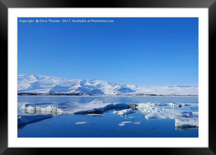 Ice lagoon 4 Iceland Framed Mounted Print by Chris Thaxter
