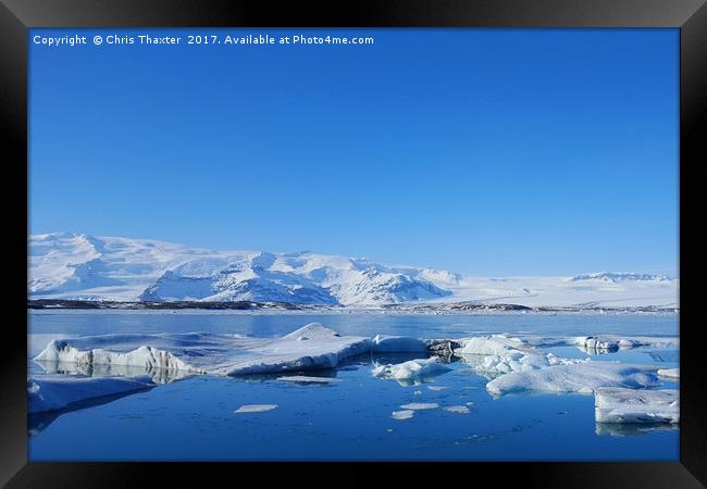 Ice lagoon 4 Iceland Framed Print by Chris Thaxter