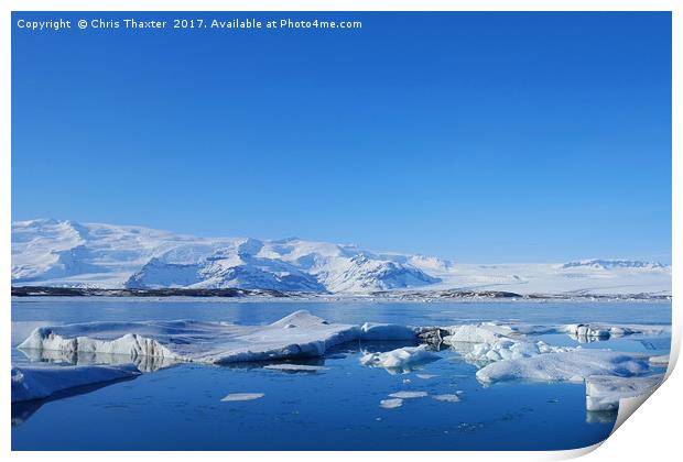 Ice lagoon 4 Iceland Print by Chris Thaxter