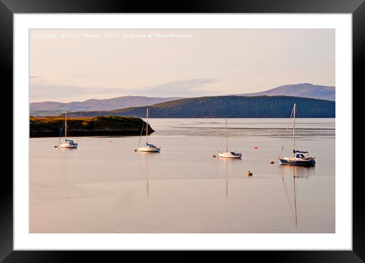 Moored in a row Framed Mounted Print by Chris Thaxter