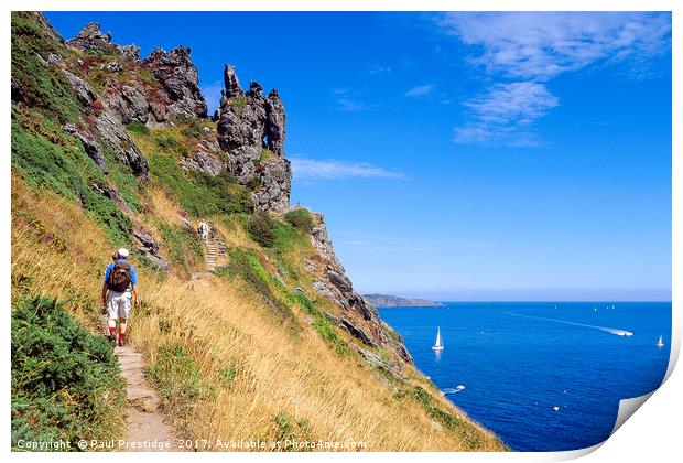 Near Bolt Head, Salcombe, South Devon Print by Paul F Prestidge