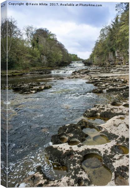 Yorkshire Dales Aysgarth Falls Canvas Print by Kevin White