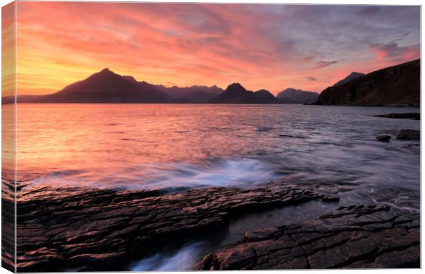 Elgol Sunset - Isle of Skye 2 Canvas Print by Grant Glendinning