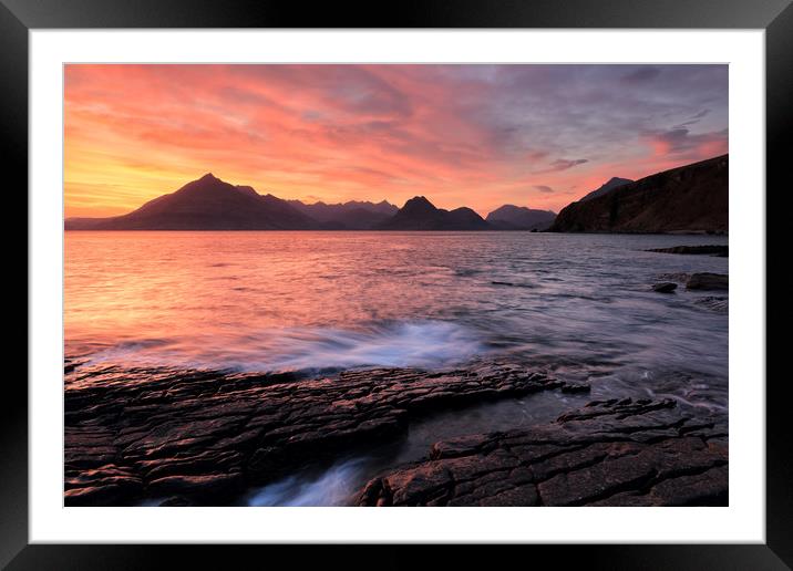 Elgol Sunset - Isle of Skye 2 Framed Mounted Print by Grant Glendinning