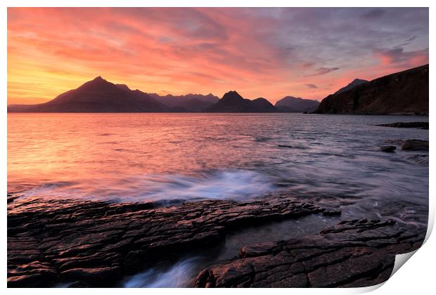 Elgol Sunset - Isle of Skye 2 Print by Grant Glendinning